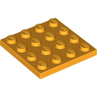 Plate 4 × 4 Bright Light Orange