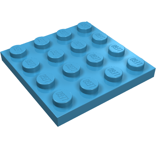 Platte 4 × 4 Maersk-Blau