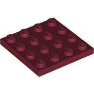 Plate 4 × 4 Dark Red