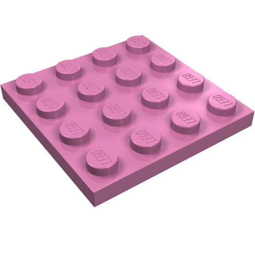Plate 4 × 4 Dark Pink