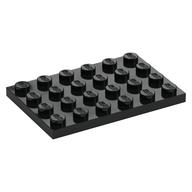Platte 4 × 6 Schwarz
