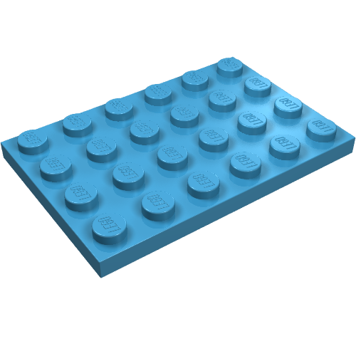 Plate 4 × 6 Maersk Blue
