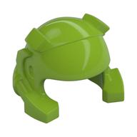 Helmet with Breathing Apparatus and Headlights Lime