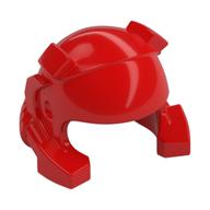 Helmet with Breathing Apparatus and Headlights Red