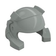 Helmet with Breathing Apparatus and Headlights Hellgrau