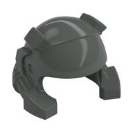 Helmet with Breathing Apparatus and Headlights Dunkelgrau