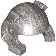 Helmet with Breathing Apparatus and Headlights Metallic-Silber