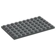 Plate 6 × 10 Dark Bluish Gray