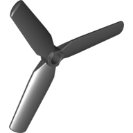 Propeller 3 Blade 9 Diameter Black