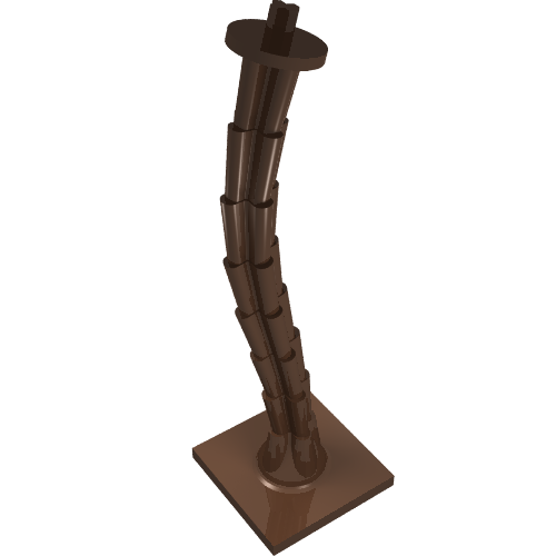 Plant, Palm Tree Base and Trunk 4 × 4 Brown