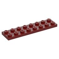 Platte 2 × 8 Dunkelrot