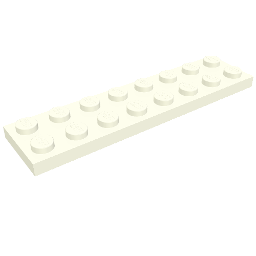 Plate 2 × 8 with Waffle Bottom