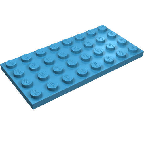 Platte 4 × 8 Maersk-Blau