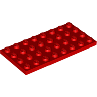 Plate 4 × 8 Red