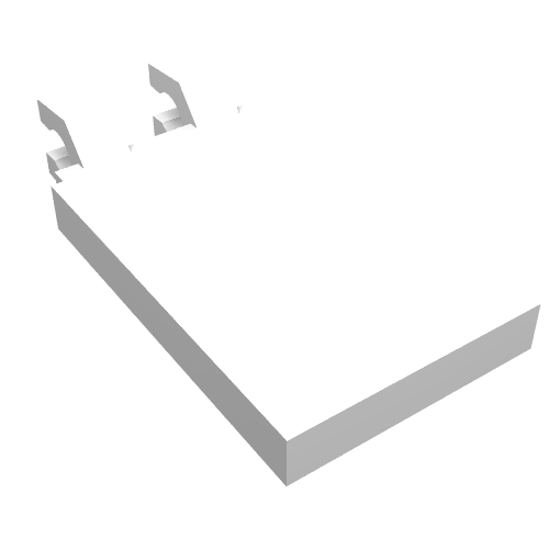 Tile Special 2 × 3 with 2 Clips [Angled Clips] White