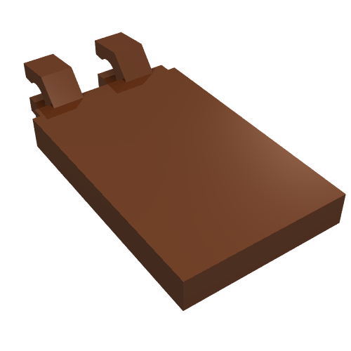 Fliese speziell 2 × 3 mit 2 Clips [abgewinkelt Clips] Rotbraun