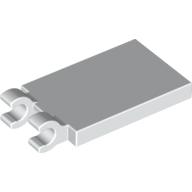 Tile Special 2 × 3 with 2 Clips [Thick Open O Clips] White