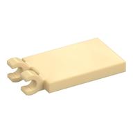 Tile Special 2 × 3 with 2 Clips [Thick Open O Clips] Tan