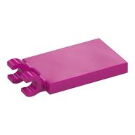 Fliese speziell 2 × 3 mit 2 Clips [dick offen O Clips] Magenta