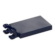 Tile Special 2 × 3 with 2 Clips [Thick Open O Clips] Dark Blue