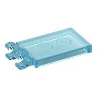Tile Special 2 × 3 with 2 Clips [Thick Open O Clips] Trans-Light Blue