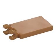 Fliese speziell 2 × 3 mit 2 Clips [dick offen O Clips] Mittelnougat