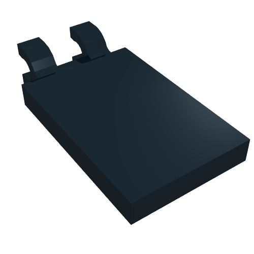 Fliese speziell 2 × 3 mit 2 Clips [dick U Clips] Schwarz