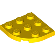 Plate Round Corner 3 × 3 Yellow