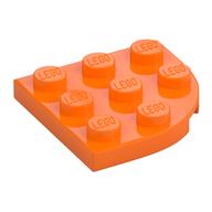 Plate Round Corner 3 × 3 Orange