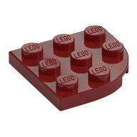 Plate Round Corner 3 × 3 Dark Red