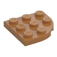 Plate Round Corner 3 × 3 Medium Nougat