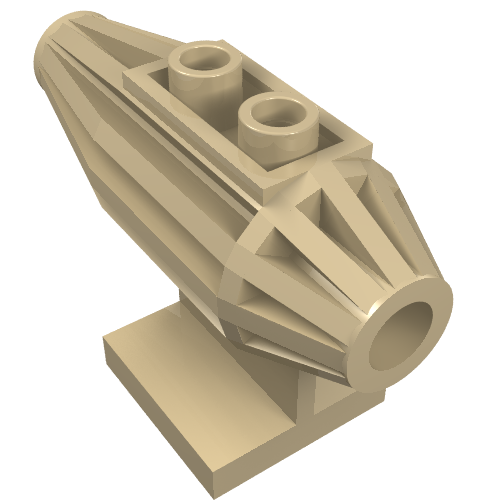 Engine, Strakes, 2 Top Studs, 2 × 2 Bottom Tile Beige