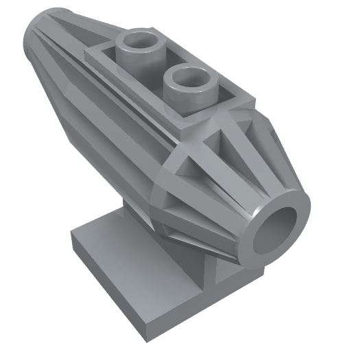 Engine, Strakes, 2 Top Studs, 2 × 2 Bottom Tile Light Bluish Gray