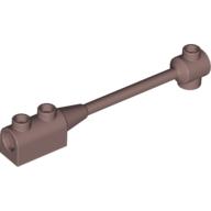 Bar 1 × 8 with Brick 1 × 2 Curved Top End (Original, No Axle Holder) Sand Red