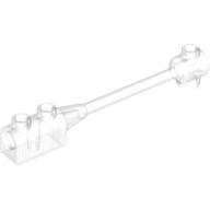 Bar 1 × 8 with Brick 1 × 2 Curved Top End (Original, No Axle Holder) Trans-Clear