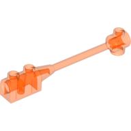 Bar 1 × 8 with Brick 1 × 2 Curved Top End (Original, No Axle Holder) Transparent-Neonorange