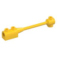 Bar 1 × 8 with Brick 1 × 2 Curved Top End (Axle Holder Inside Small End) Yellow