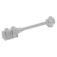 Bar 1 × 8 with Brick 1 × 2 Curved Top End (Axle Holder Inside Small End) Trans-Clear