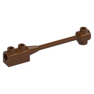 Bar 1 × 8 with Brick 1 × 2 Curved Top End (Axle Holder Inside Small End) Rotbraun
