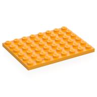 Platte 6 × 8 Leuchtendes Hellorange