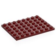 Plate 6 × 8 Dark Red