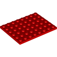 Plate 6 × 8 Red
