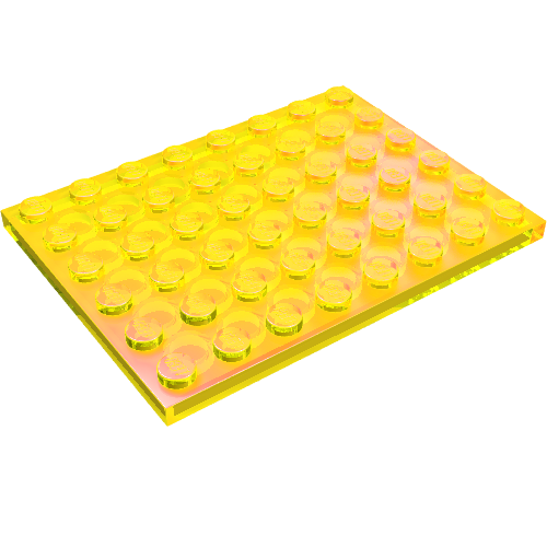 Platte 6 × 8 Transparent-Gelb