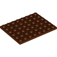 Plate 6 × 8 Reddish Brown