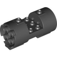 Cylinder 3 × 6 × 2 2/3 Horizontal Hollow Studs Schwarz