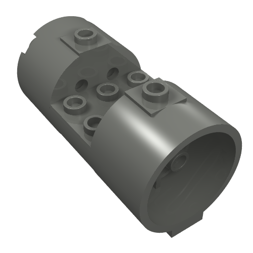 Cylinder 3 × 6 × 2 2/3 Horizontal Hollow Studs Dunkelblaugrau