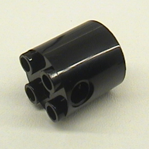 Brick Round 2 × 2 × 2 Robot Body, Axle Holder 'X' Orientation Black