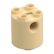 Brick Round 2 × 2 × 2 Robot Body, Axle Holder '+' Orientation Tan