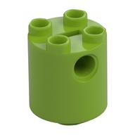 Brick Round 2 × 2 × 2 Robot Body, Axle Holder '+' Orientation Lime