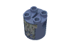 Brick Round 2 × 2 × 2 Robot Body with Grey Squares Print Sand Blue